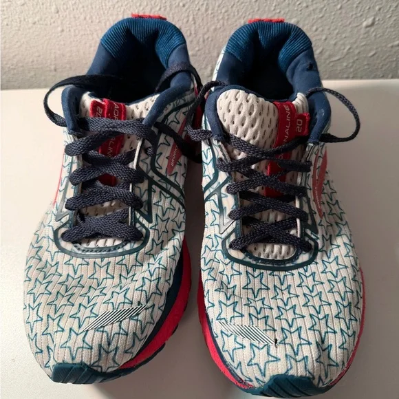 Brooks Adrenaline Athletic Shoes - Patriotic Pattern - Picture 2 of 7